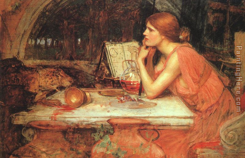 The Sorceress painting - John William Waterhouse The Sorceress art painting